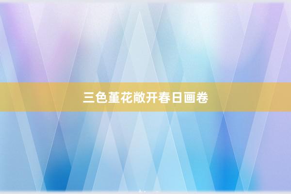 三色堇花敞开春日画卷
